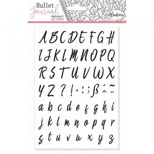 Tampons Stampo Bullet Journal - Alphabet manuscrit - 62 pcs