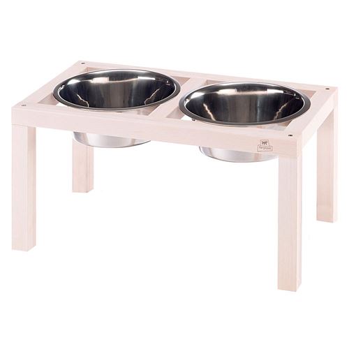 Comparer les prix de Ferplast Desco Wood porte-gamelles bois gamelles Orion facile à nettoyer