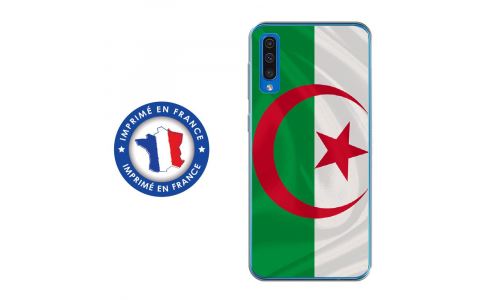 Coque souple pour Samsung Galaxy A50 avec impression Motifs drapeau de l'Algérie
