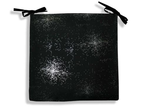 Dessus de chaise 40x40x3 cm STRASS noir, par Soleil d'ocre