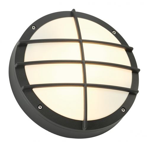 BULAN GRID applique, ronde, anthracite, E27, max. 2x 25W, diffuseur PV - Slv