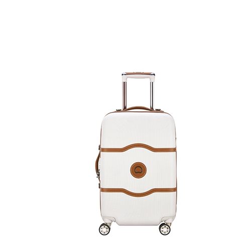 Valise cabine à 4 roues Delsey Chatelet Air 55 cm Blanc et Marron