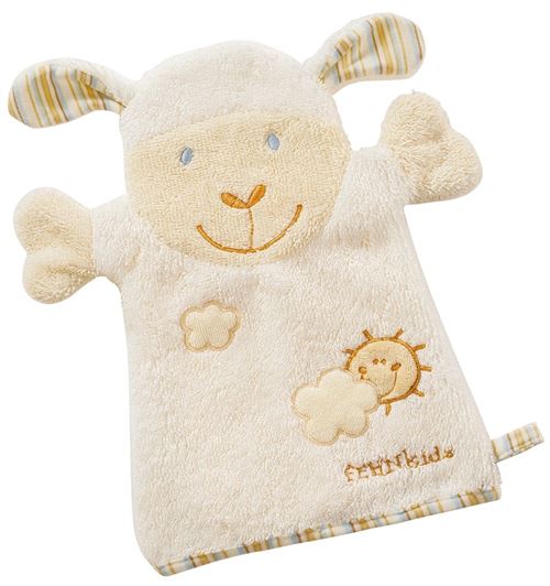 Fehn débarbouillette mouton crème 25 cm