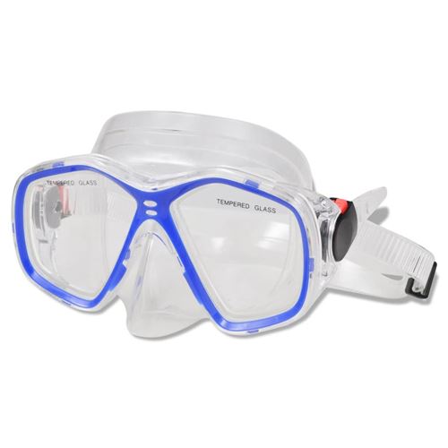 vidaXL Kit Plong/ée Palmes Masque Bleu pour Enfants Kit Plong/ée pour enfants Kit Plong/ée