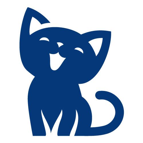 Sticker Interrupteur Chat Miaou - Dimensions 8,6 x 7 Cm - Bleu Cobalt - Brillant - Adhésifs