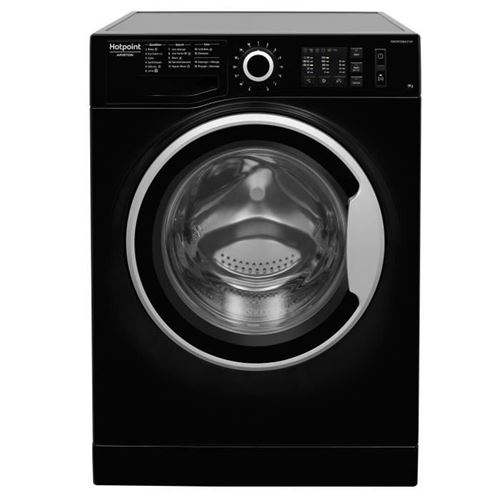 Hotpoint Ariston NM10 924 BS FR - Machine à laver - indépendant - largeur : 59.5 cm - profondeur : 60.5 cm - hauteur : 85 cm - chargement frontal - 62 litres - 9 kg - 1200 tours/min - noir