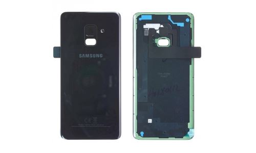 Face arrière en verre pour Galaxy A8 version 2018 noir