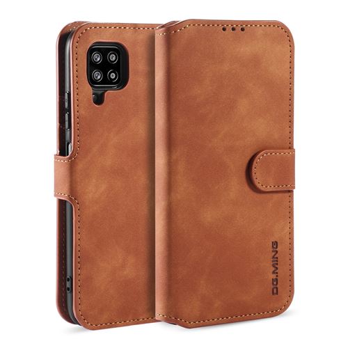 Etui Samsung Portefeuille Marron pour Samsung Galaxy A42 5G - Antichoc 3 Emplacement Cartes