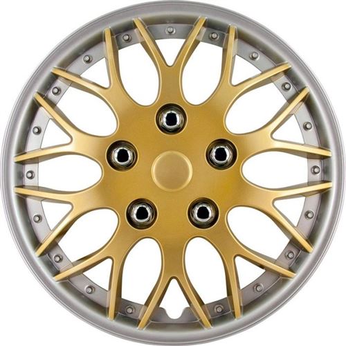 AutoStyle enjoliveurs Missouri 14 pouces ABS or / argent lot de 4