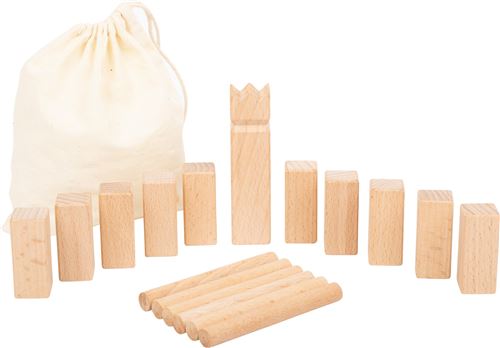 Small Foot jeu de lancer Mini-KubbViking Bois de jeu 18-pièces