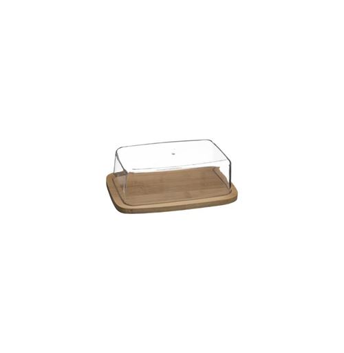 Paris Prix - Beurrier Rectangulaire bambou 19cm Naturel
