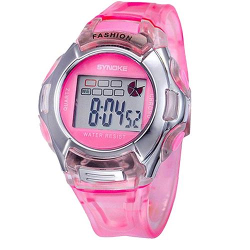Montre Femme LCD -Imperméable Fille Numérique Chronomètre caoutchouc poignet