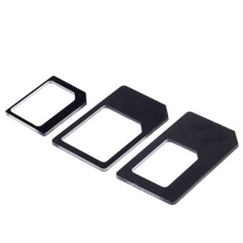 Adaptateur Convertisseur de Carte SIM Nano Micro SIM Noir ou Blanc +  Ejecteur FR 