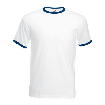 Fruit Of The Loom -T-shirt à manches courtes - Homme (L) (Rouge/ Blanc) - UTBC342 - 1