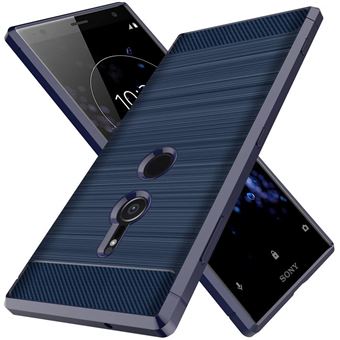 Coque Rigide PhoneNatic Pour Sony Xperia XA - Bleu Gommé - Avec 2 Protections écran