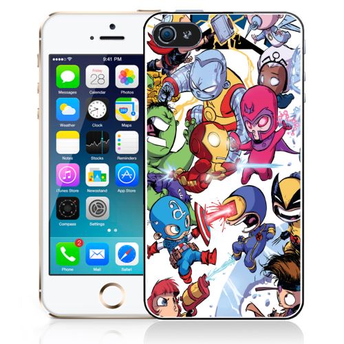 Coque pour iPhone 5C cute marvel heroes
