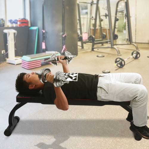 Banc De Musculation Fitness Stable Pliable Banc Plat De Sports Pour Formation D Exercice Gymnastique A Domicile Noir Musculation Achat Prix Fnac