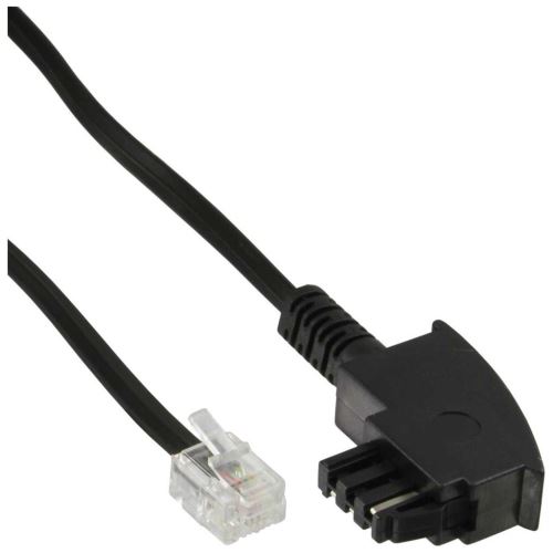 Câble TAE-F, InLine®, pour Telekom / Siemens, TAE-F vers RJ11 6P4C, 1 m