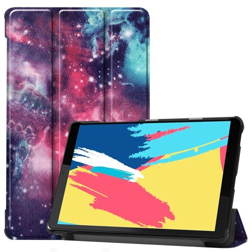 Etui en PU + TPU impression de motifs avec support tri-pliure ciel étoilé pour votre Lenovo Tab M8