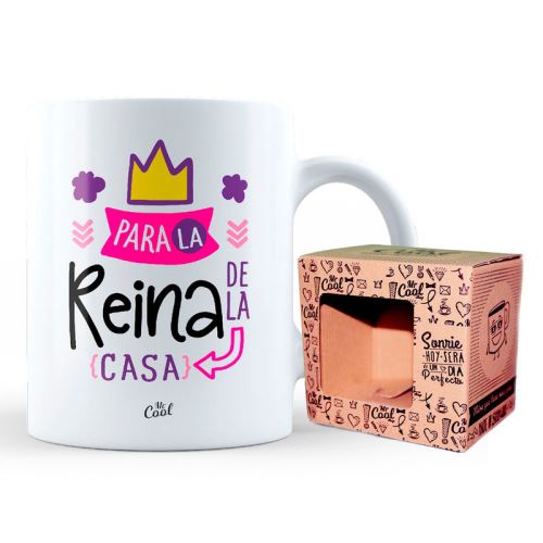 MR. COOL - Tasse céramique 33 Cl dans une boîte cadeau avec Message pour la reine de la maison