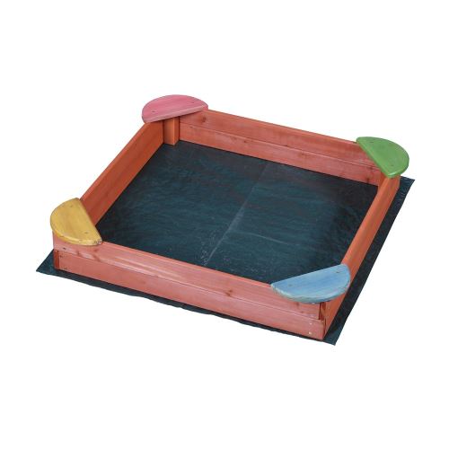 Bac à sable de jardin pour enfants 100 x 100 x h17 cm S1527039