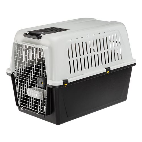 Meilleurs prix pour Ferplast Panier de transport pour grands chiens Atlas 60 PROFESSIONAL, écuelle et accessoires inclus, verrouillage de sécurité, grilles de ventilation Gris