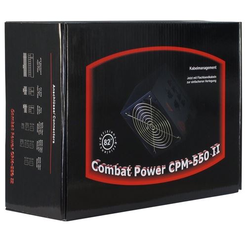Inter-Tech CPM-swa2550 W II Plus Modular Alimentation 135 mm Ventilateur PFC Actif 5 x SATA 1 x PCI 6 + 2 Broches 1 X 20 + 4 Broches