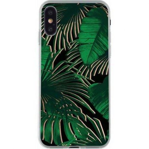 Coque semi-rigide verte et noire Dark Jungle pour iPhone X/XS