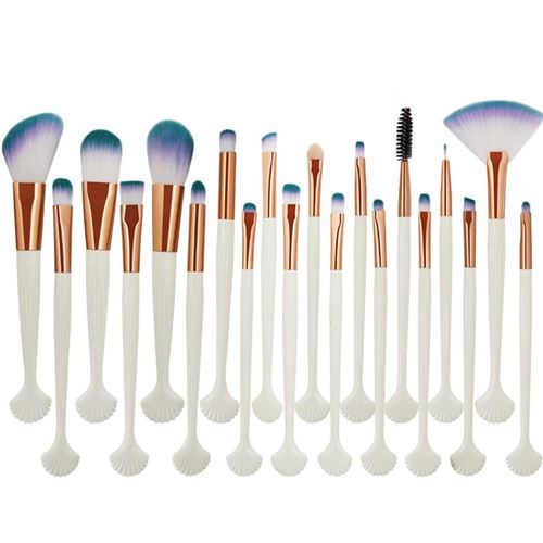 Pesters 20PCS / Set pinceaux de maquillage cosmétiques fard à paupières Fondation Pinceau à lèvres Outil: Beauté