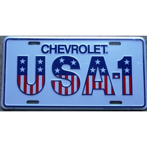 plaque d'immatriculation chevrolet usa 1 drapeau americain