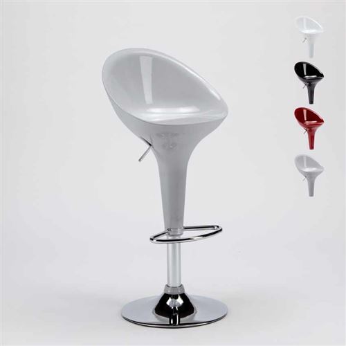 Tabouret haut bar et cuisine au design moderne San Diego, Couleur: Gris