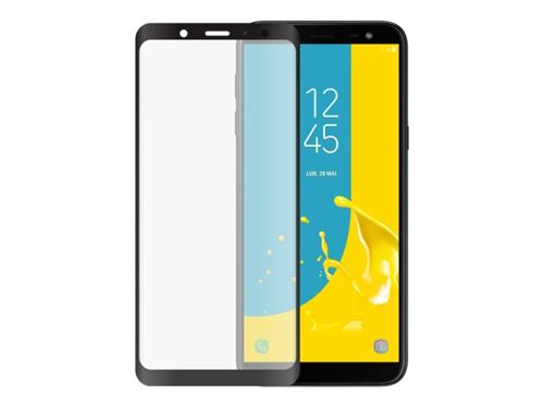 Protection d'écran en verre trempé 2.5D Big Ben Connected Transparent avec Contour noir pour Samsung Galaxy J6+ 2018