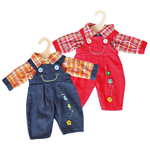 Salopette Poupée avec Chemise, 35-45 cm