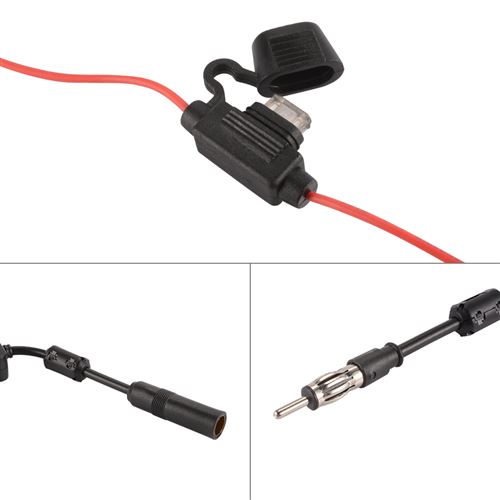 Antenne Voiture FM/AM Avec Amplificateur Intégré - Pour Pare-brise, Installation Facile, Améliore La Réception Radio, Universelle 12V