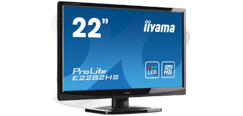 Ecran 22' FHD Noir - IIYAMA E2282HS-B1 - Dalle TN 16:9 - 1920x1080 - 250cd/m² - 1ms - 1000:1 - VGA/HDMI/DVI - HP 2x1W - Garantie 3 ans