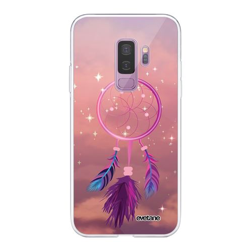 Coque pour Samsung Galaxy S9 Plus 360 intégrale transparente Attrape rêve rose TendanceEvetane. [Evetane®]