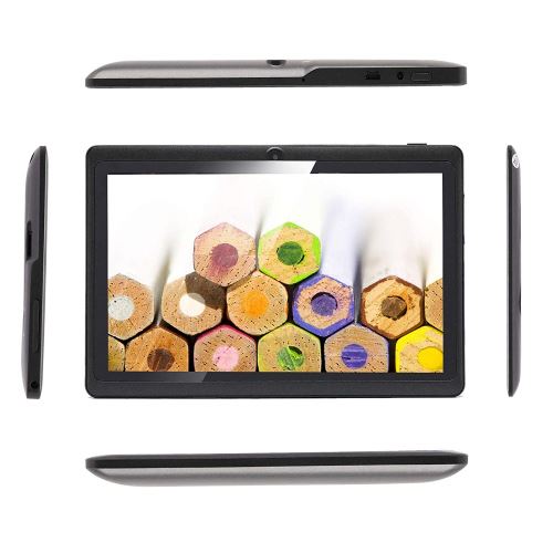Haehne 7 Pouces Tablette Tactile, Google Android 4.4 Quad Core Tablet PC,  512Mo RAM 8Go ROM, Double Caméras, WiFi, Bluetooth, pour Enfants & Adultes,  Noir - Tablette tactile - Achat & prix