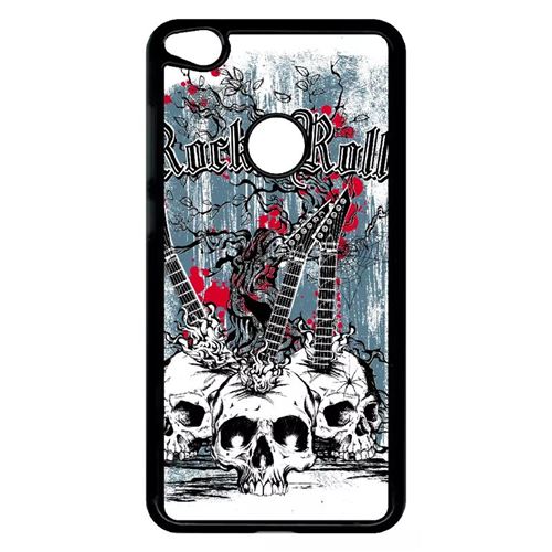 Coque huawei p8 lite 2017 modèle 2017 heavymetal rock n roll skulls