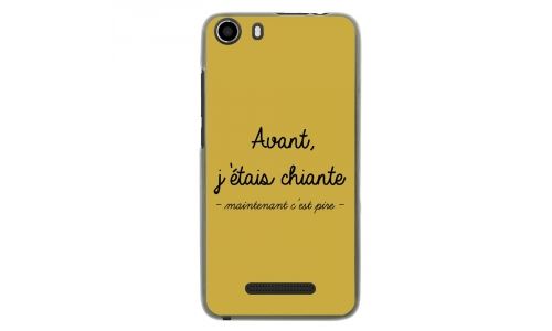 Coque souple pour Wiko Lenny 2 avec impression Motifs Avant, j'étais chiante or