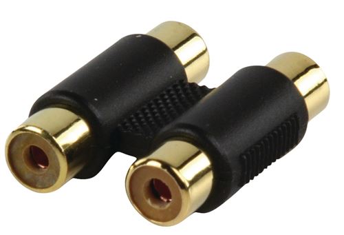 Valueline Ac-027 Adaptateur d'or 2x Rca Kontra Plug - 2x Rca Kontra Plug avec des contacts plaqués or