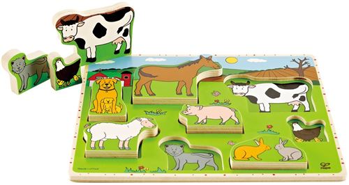 Hape Les animaux de la ferme forment un puzzle de 8 pièces
