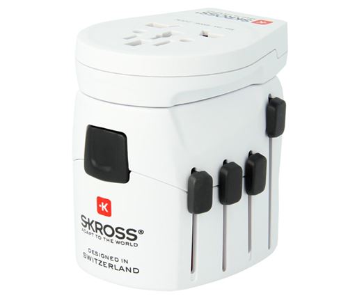 Skross 1.302530 Intérieur Blanc adaptateur de puissance & onduleur - adaptateurs de puissance & onduleurs (Intérieur, Universel, Blanc)