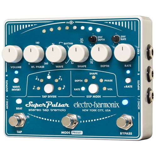 Electro Harmonix Super Pulsar pédale de tap tremolo stéréo