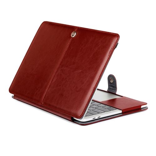 Etui en PU marron pour votre MacBook Air 13.3 pouces A1932 (2018)/Air 13.3 pouces with Retina Display (2018)