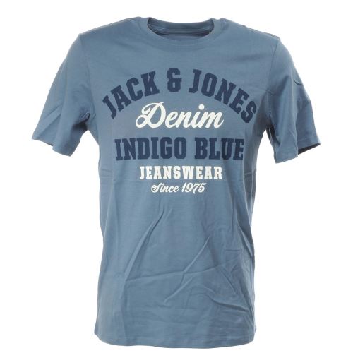 Tee shirt manches courtes Jack and jones Logo infinity mc tee Bleu taille : L réf : 17238