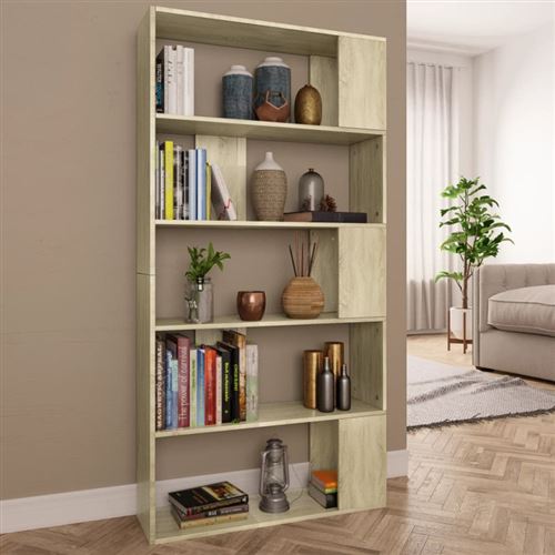 vidaXL Bibliothèque/Séparateur de pièce Chêne sonoma 80x24x159 cm