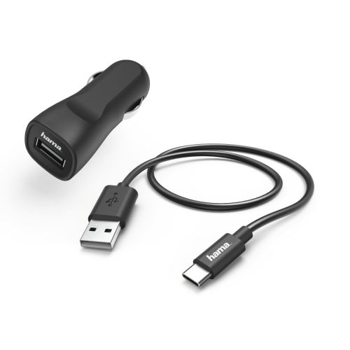 Kit charge allume cigare, USB Type-C, 2,4 A, noir