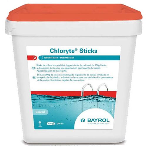 chlore lent stick 300g 4.5kg - chloryte sticks