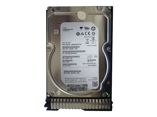 HP Hpe Midline - Disque Dur - 3To - Échangeable à Chaud - 3.5" Lff - Sas 6Gb/S - 7200 Tours/Min - avec Hpe Smart Carrier