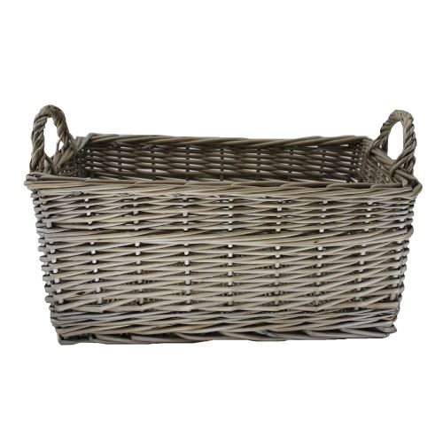 Moyen Shallow Wash Antique de stockage Panier en osier